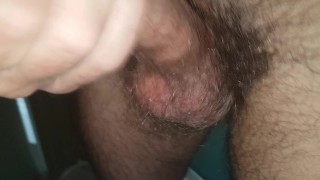 Intense cumshot @work's toilets