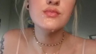 babygirl does long tongue drool porn