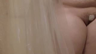Shower and pussy shaving