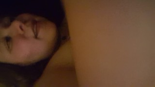 Lonely milf masturbating with new sex toy shaking moaning orgasm