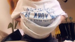  teen gives you a little tease
