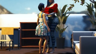 Big Boob Teen Grows into a Giantess - Height Comparison Breast Expansion