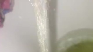 Pissing in the toilet
