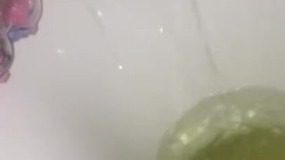 Pissing in the toilet