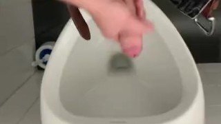 Horny cumshot at work