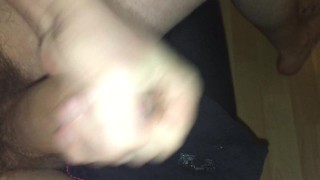 Moaning while I jerk off over fat Ex Gf dirty panties and fill them with cum (Pov)