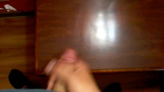 Cumshot on a table