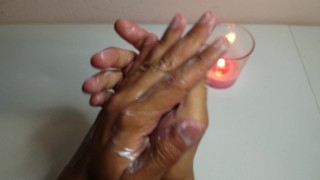 Hand Fetish with Lotion and Massage Super Moist