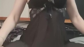 Playing with my wet pussy in lingerie