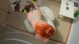 I LOVE this PALE CURVY BODY REDHEAD BIG TITS TEEN BITCH and FUCK Her HARD