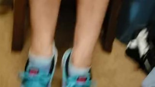 Putting on shoes and socks