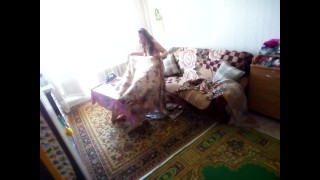 stroking the curtains with a hot iron-MyNakedStepmother