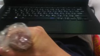 boys masturbation with wrap
