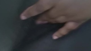 Ebony Fucks Self in Tub