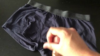 Cuming on my roommate Boxer