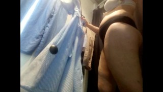 Peeping at stepmother in public fitting room – MyNakedStepmother
