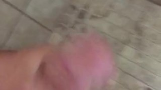 Latin twink jacking off in shower leads to huge load
