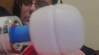 Locked fag milked to ruined orgasm