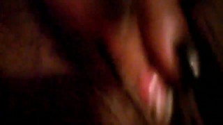 HORNY EBONY PUSSY PLAYING WITH HER OWN CUM
