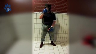 skinpup pawing off with sneaker