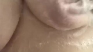 BBW takes shower on Snapchat story