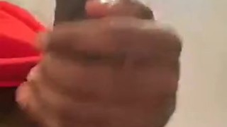 Daddy shows off his big hard dick after a workout