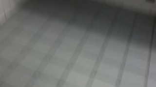 Risky school bathroom jerk