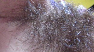 Extreme hairy bush in close up