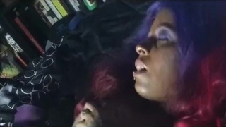 Kandi Rave Girl Strips, Teases with Lollipop, & Masturbates with Toys Part1