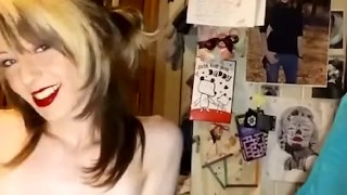 Smoking fetish sexy red lip flannel & pack play tease virginia slim 120