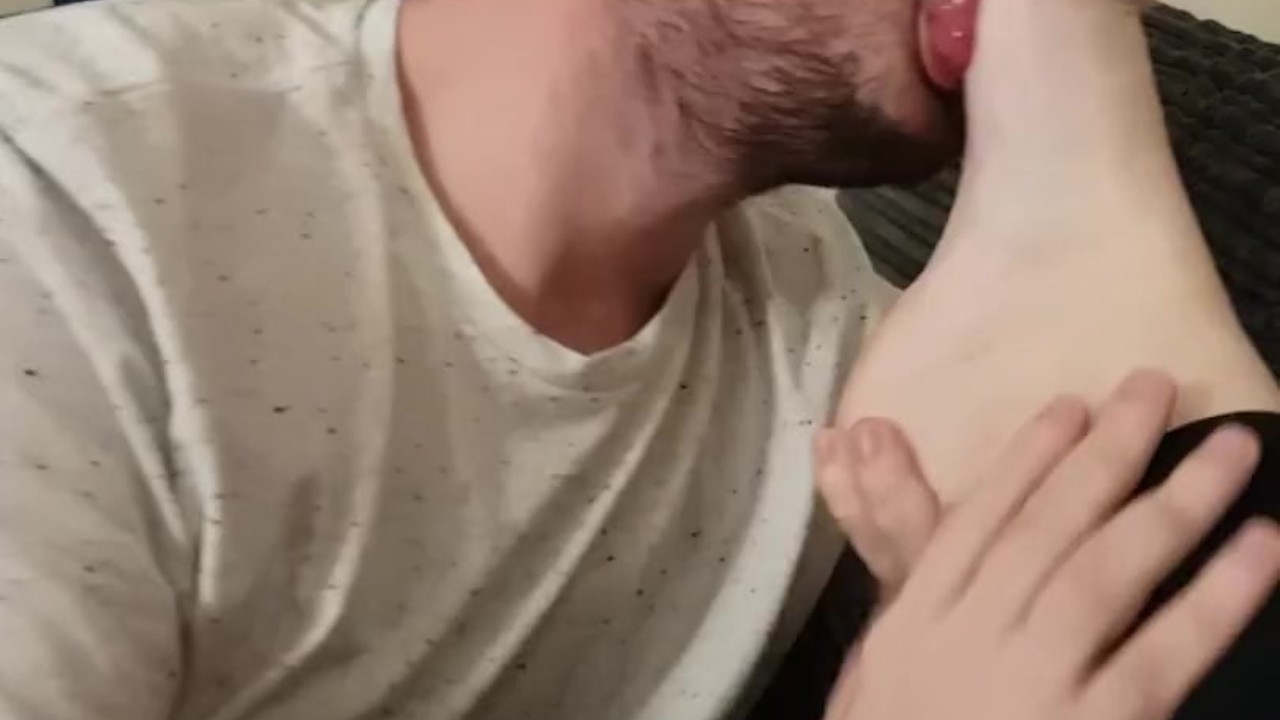 Asmr foot worship licking sucking and swallowing