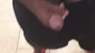playing with my cock in public