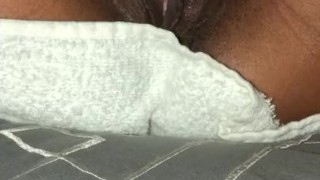 Sexy ebony wet teen pussy! Cum with me