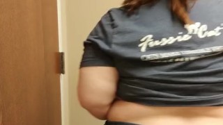 Quick cheeky flash in the bathroom at work