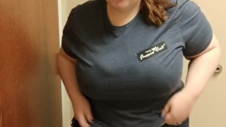 Quick cheeky flash in the bathroom at work