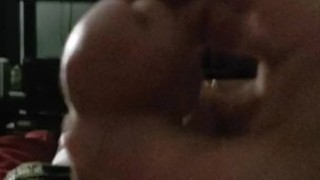 9 inch white Male gets a nut out
