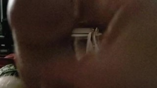 9 inch white Male gets a nut out