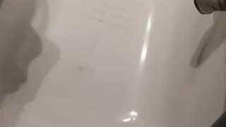 Pee desperation in gym pants female POV