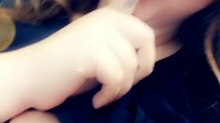 Hot BBW flashing her huge tits at work