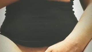 Girl plays with kitty