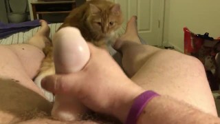 Using a Pipedream Extreme “Coed Cocksucker” Toy To Milk My Cock Dry