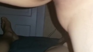 Hot Asian teen getting pounded by big white COCK that blows HUGE LOAD
