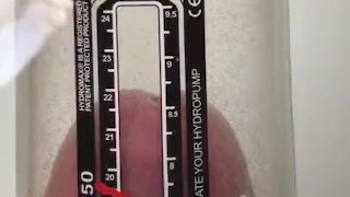 8.75" inches of dick in Bathmate X50