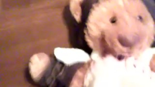 Asmr tickling my teddy with my feet