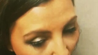 CoyWilder - Public dressing room blowjob and cum facial