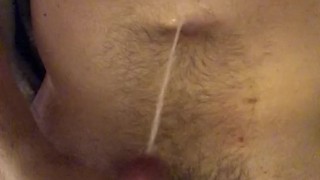 Dirty talking and shooting a big load of cum all over my chest