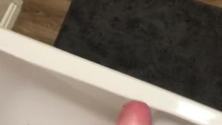 Big white cock cumshot