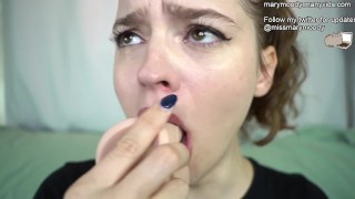 HD Spit Play Live on Cam Mary Moody Drooling Dildo Bj