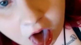 Practicing my deepthroat on my toy