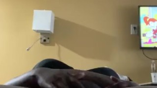 BBW playing with creamy pussy making self squirt